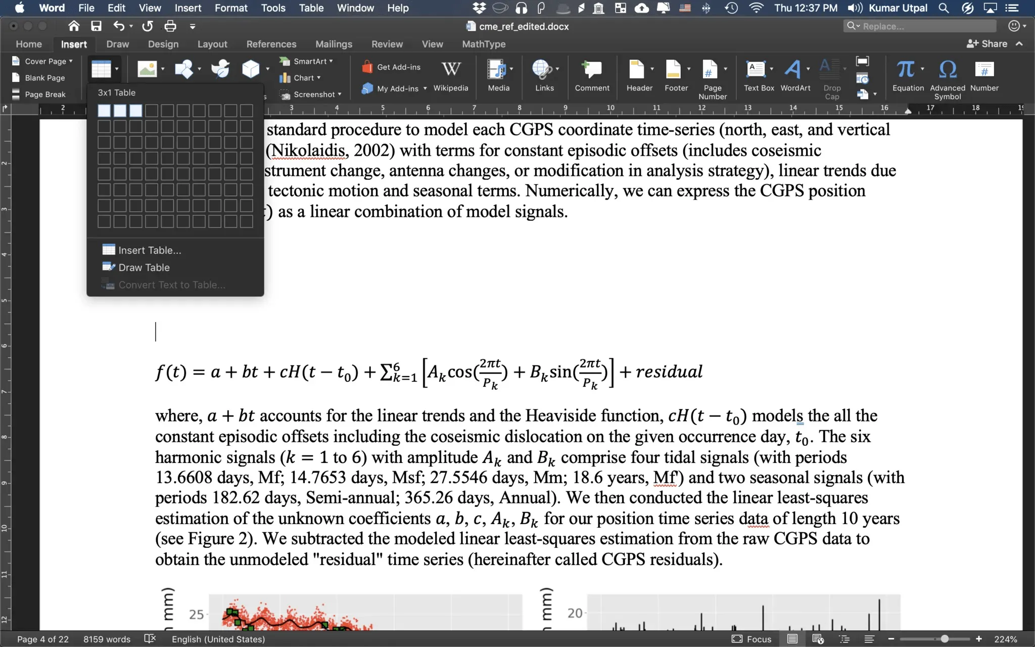 How to insert equation numbering in MS Word - Earth Inversion