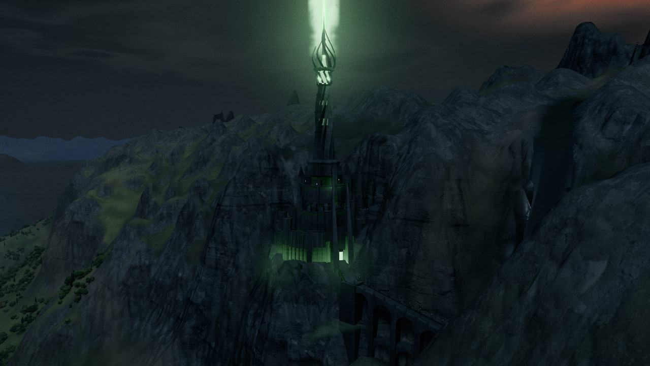 Minas Morgul and its beam