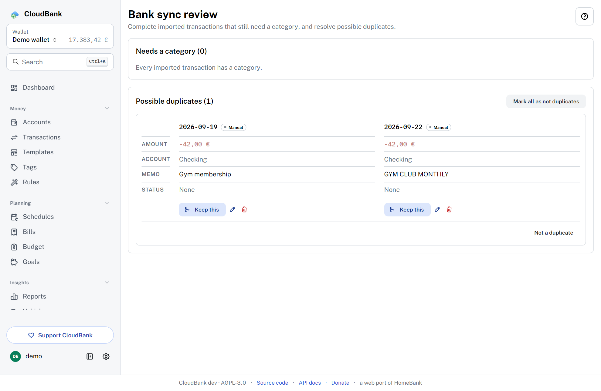 Bank-sync review