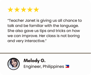 Testimonial from Melody