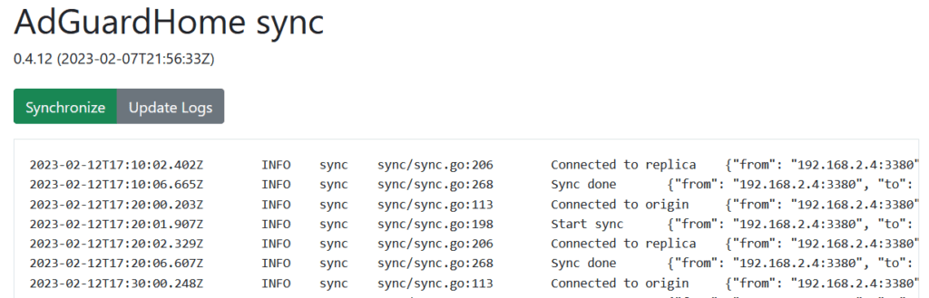 AdGuard Home Sync screenshot 1
