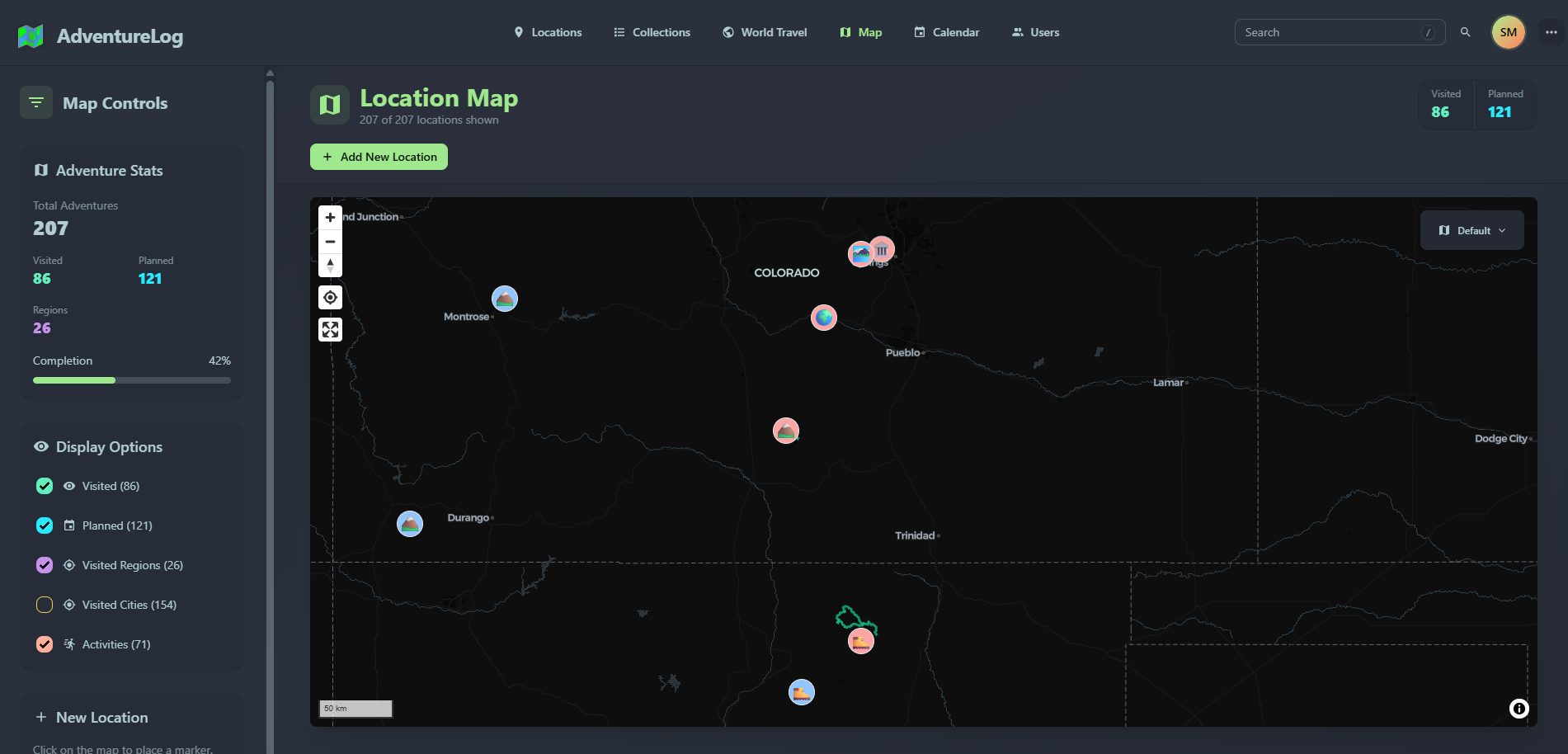AdventureLog screenshot 1