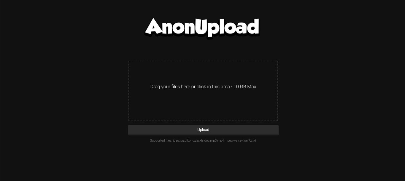 AnonUpload screenshot 1