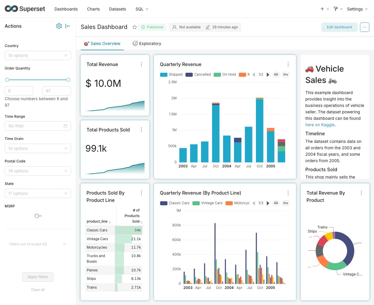 Apache Superset screenshot 1