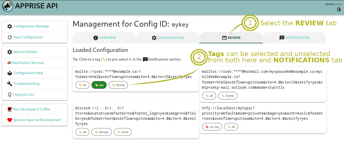 Apprise-API screenshot 1