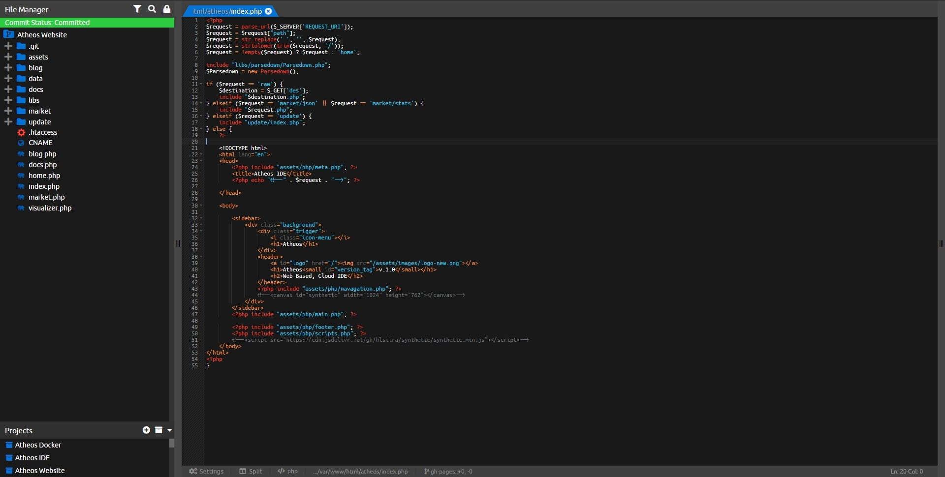 Atheos screenshot 1