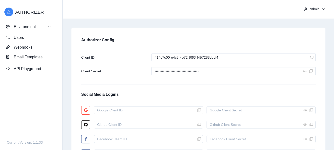 Authorizer screenshot 1