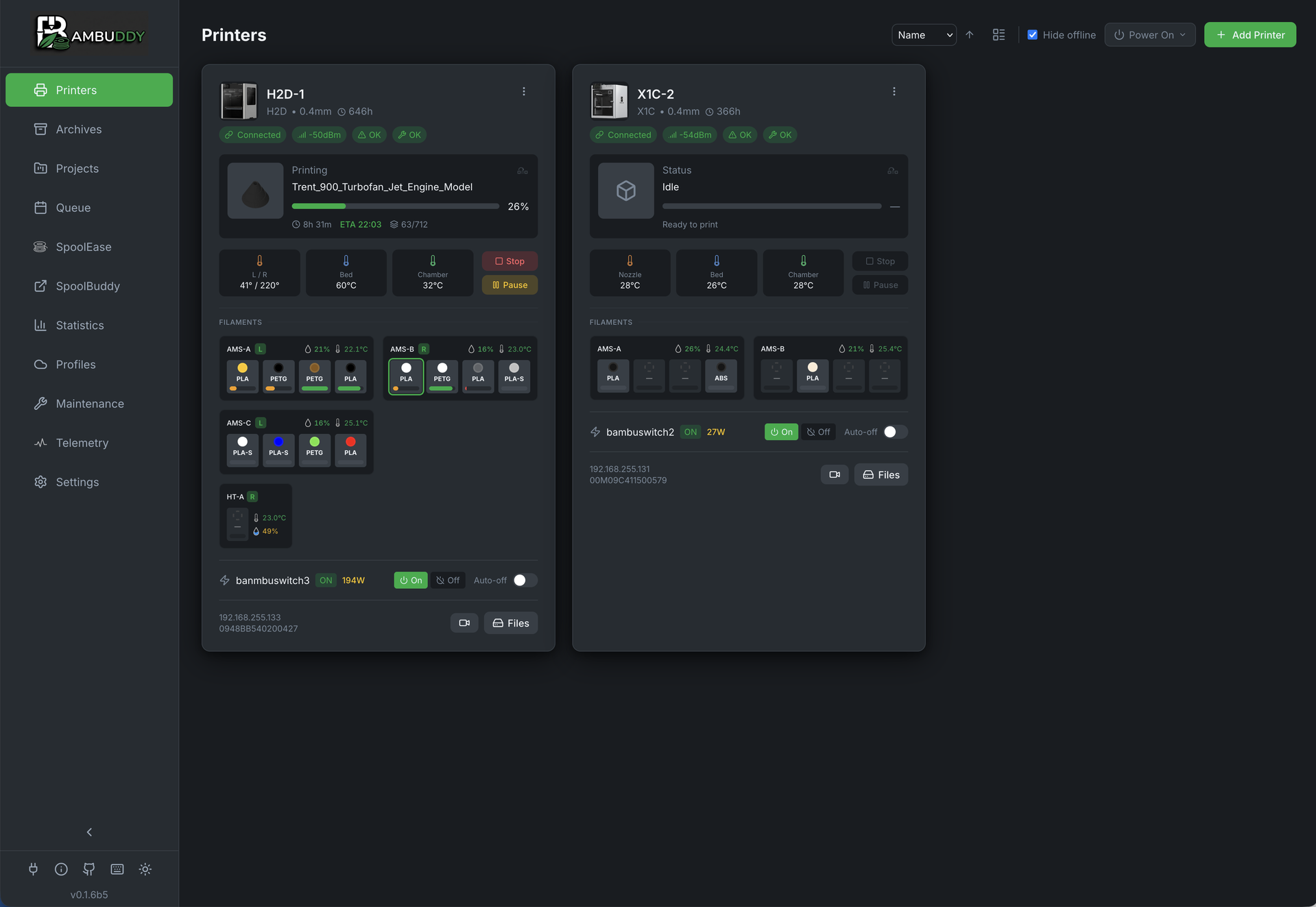 BamBuddy screenshot 1