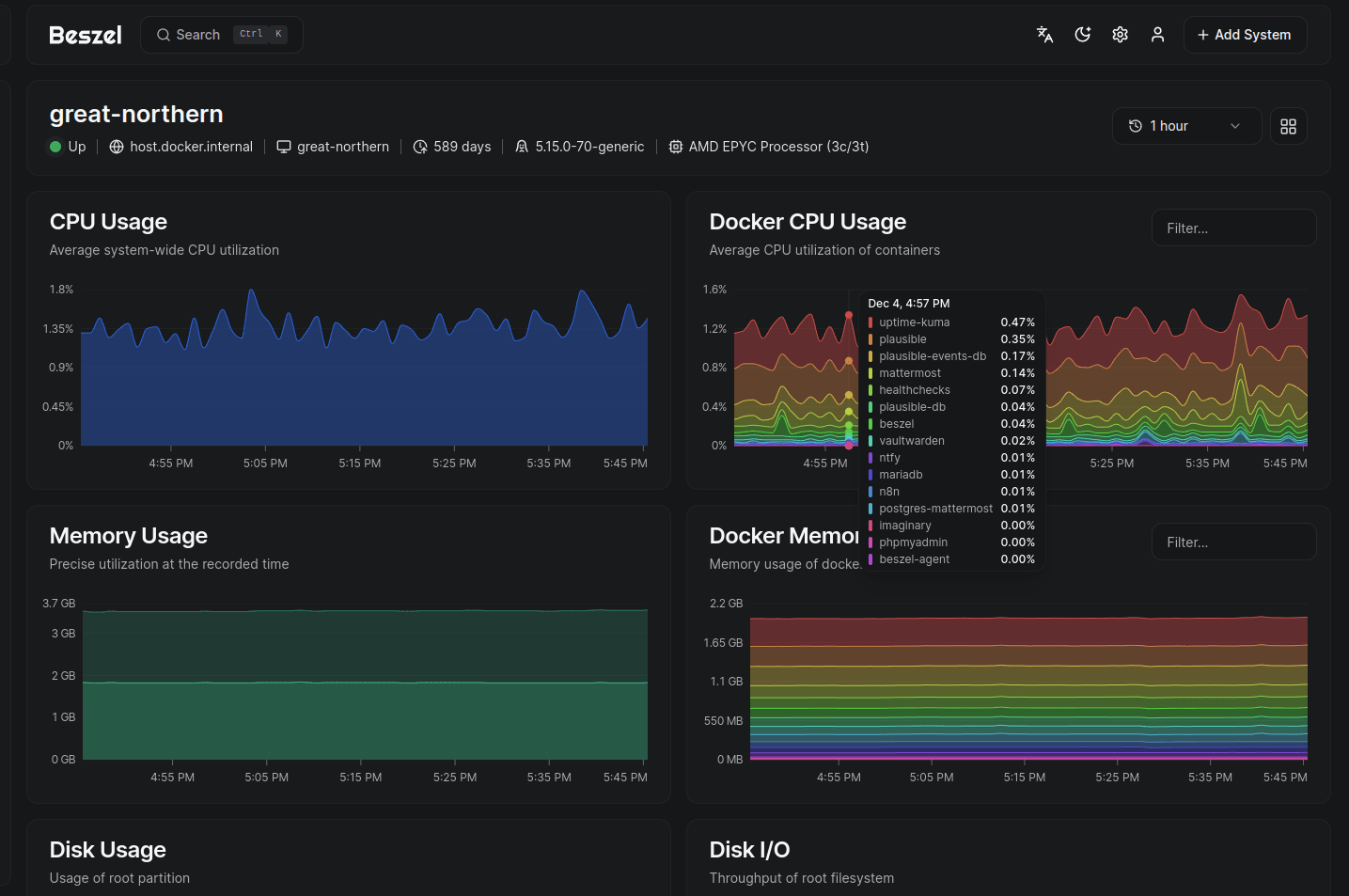 Beszel screenshot 1