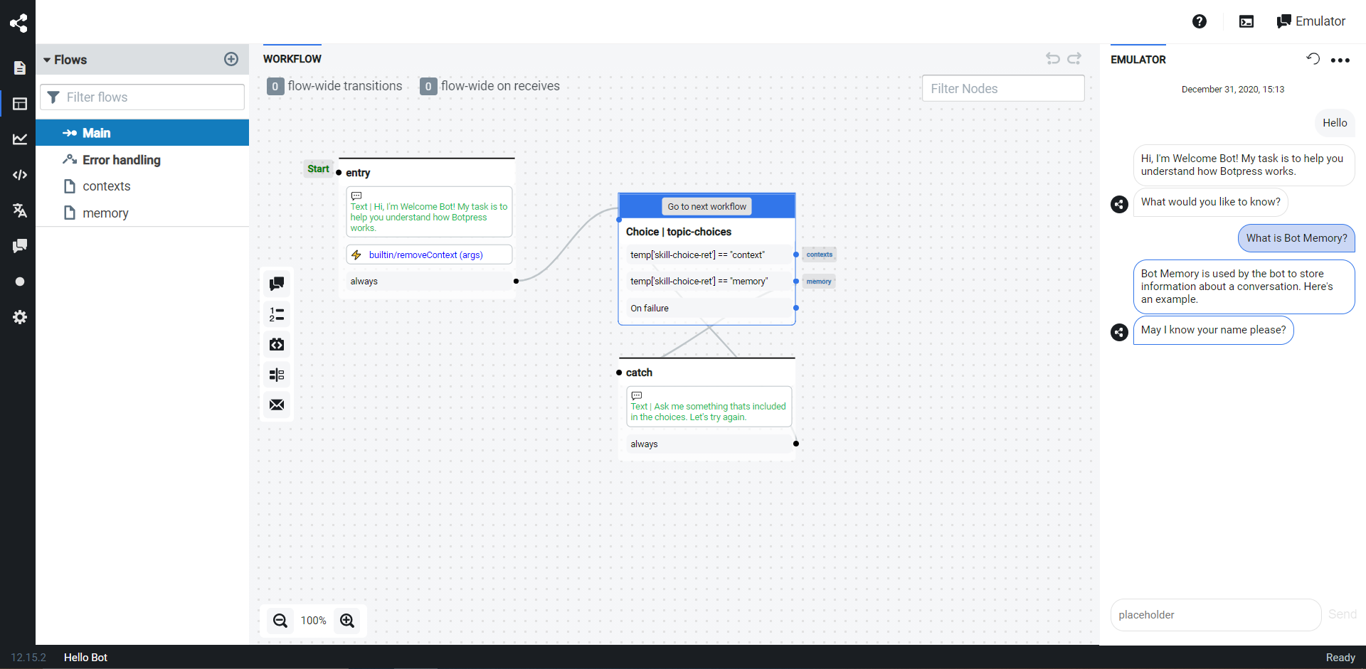Botpress screenshot 1