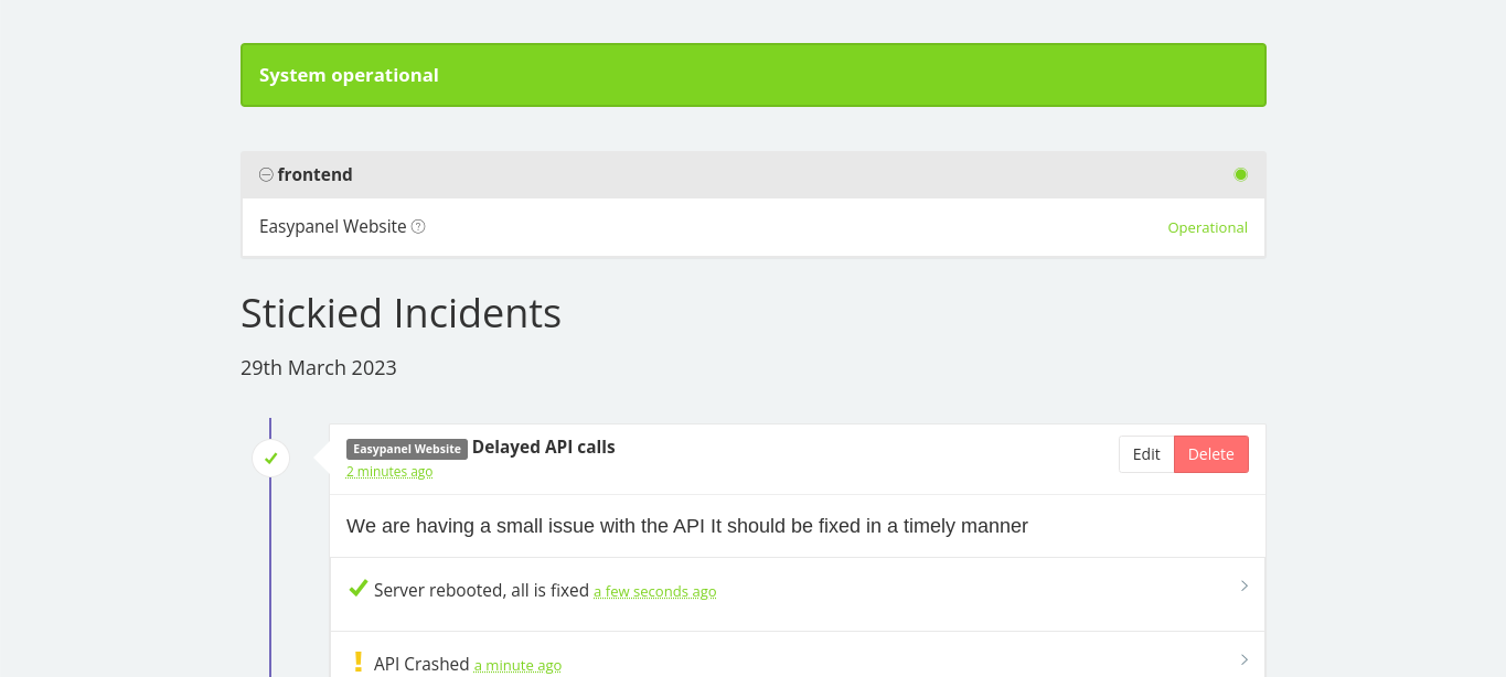 Cachet screenshot 1