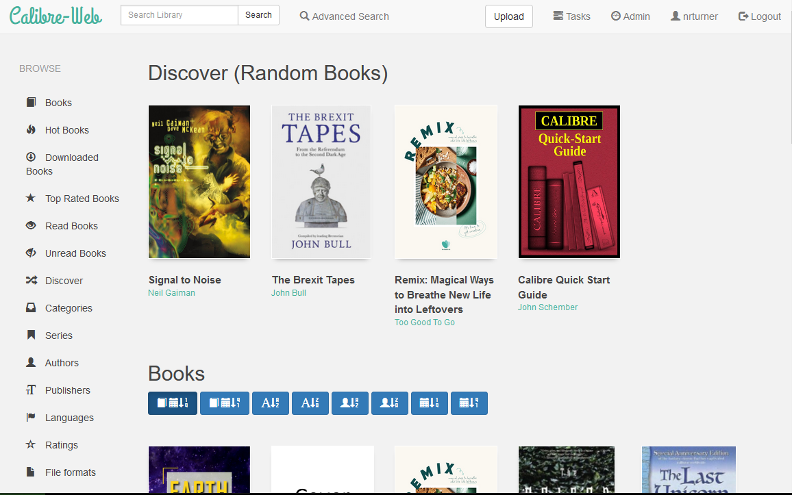 Calibre Web screenshot 1