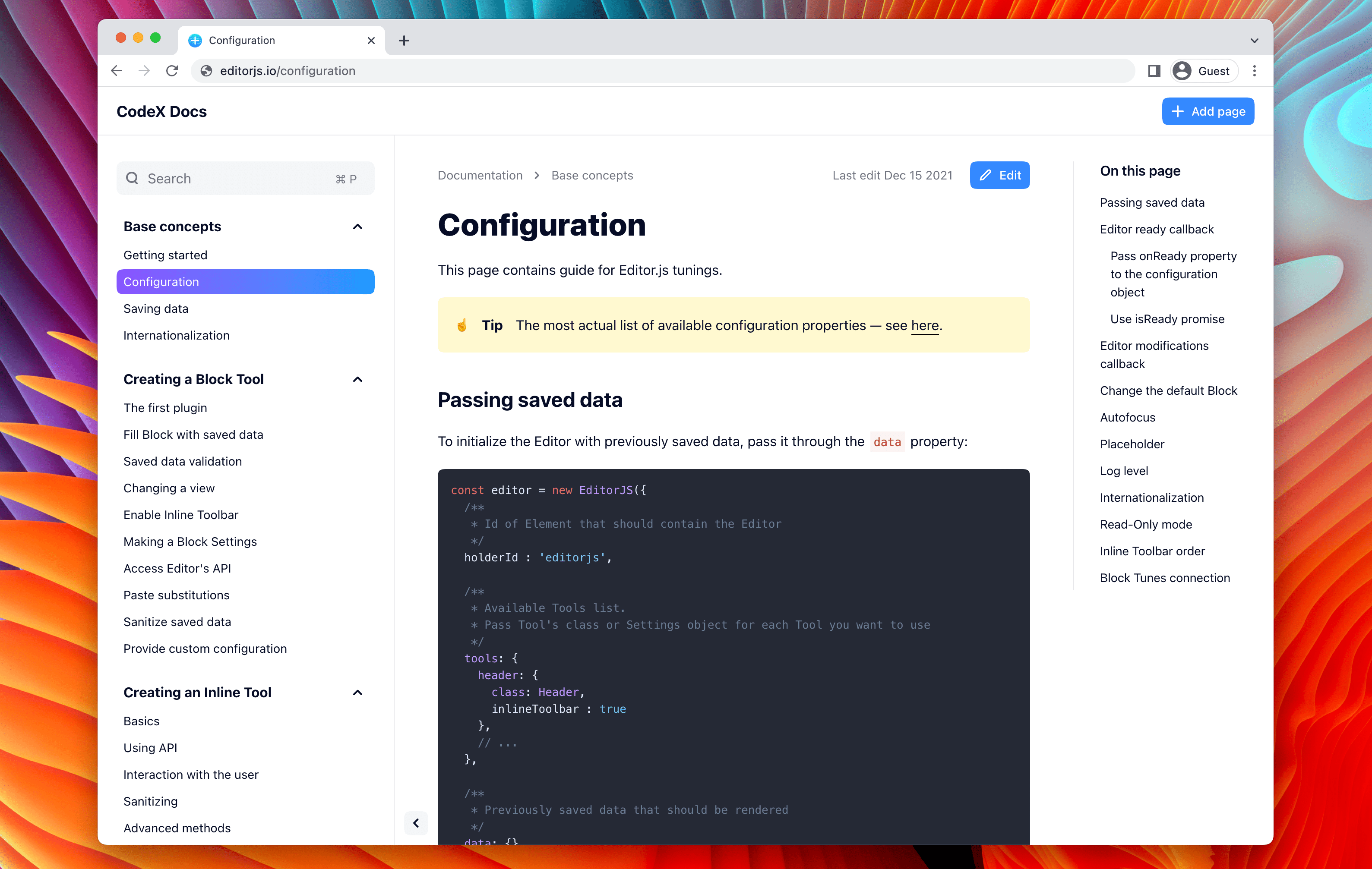CodeX Docs screenshot 1