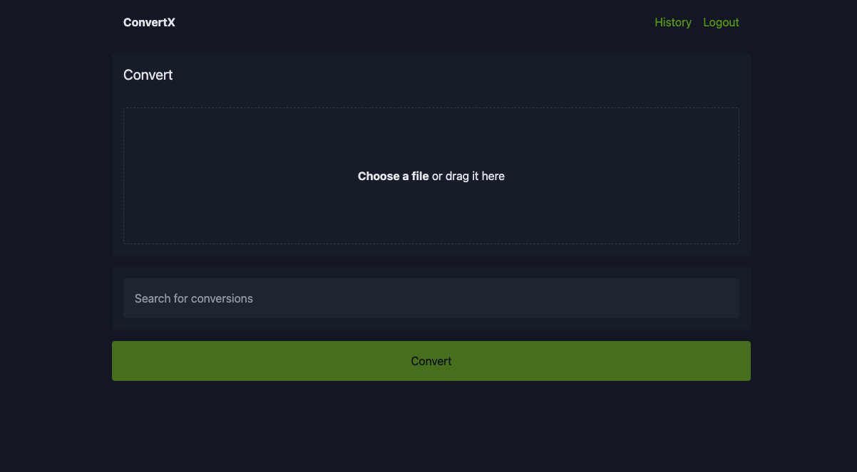 Convertx screenshot 1