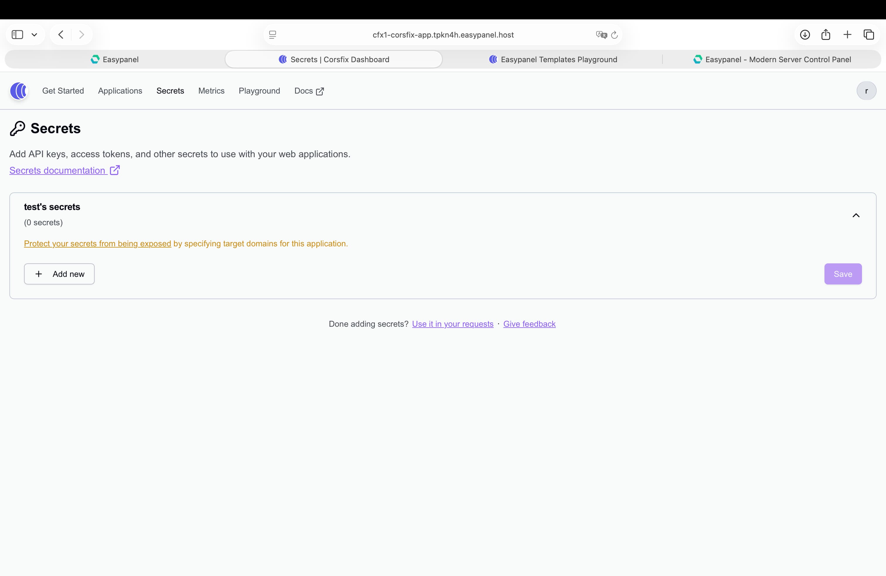 Corsfix screenshot 3