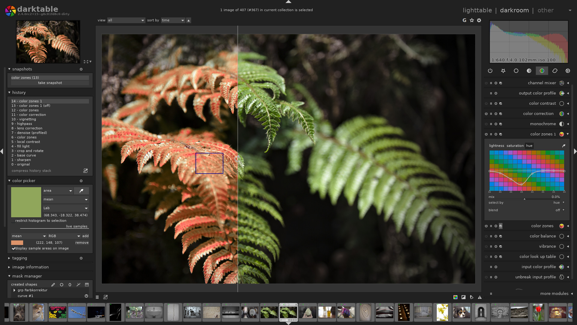 Darktable screenshot 1