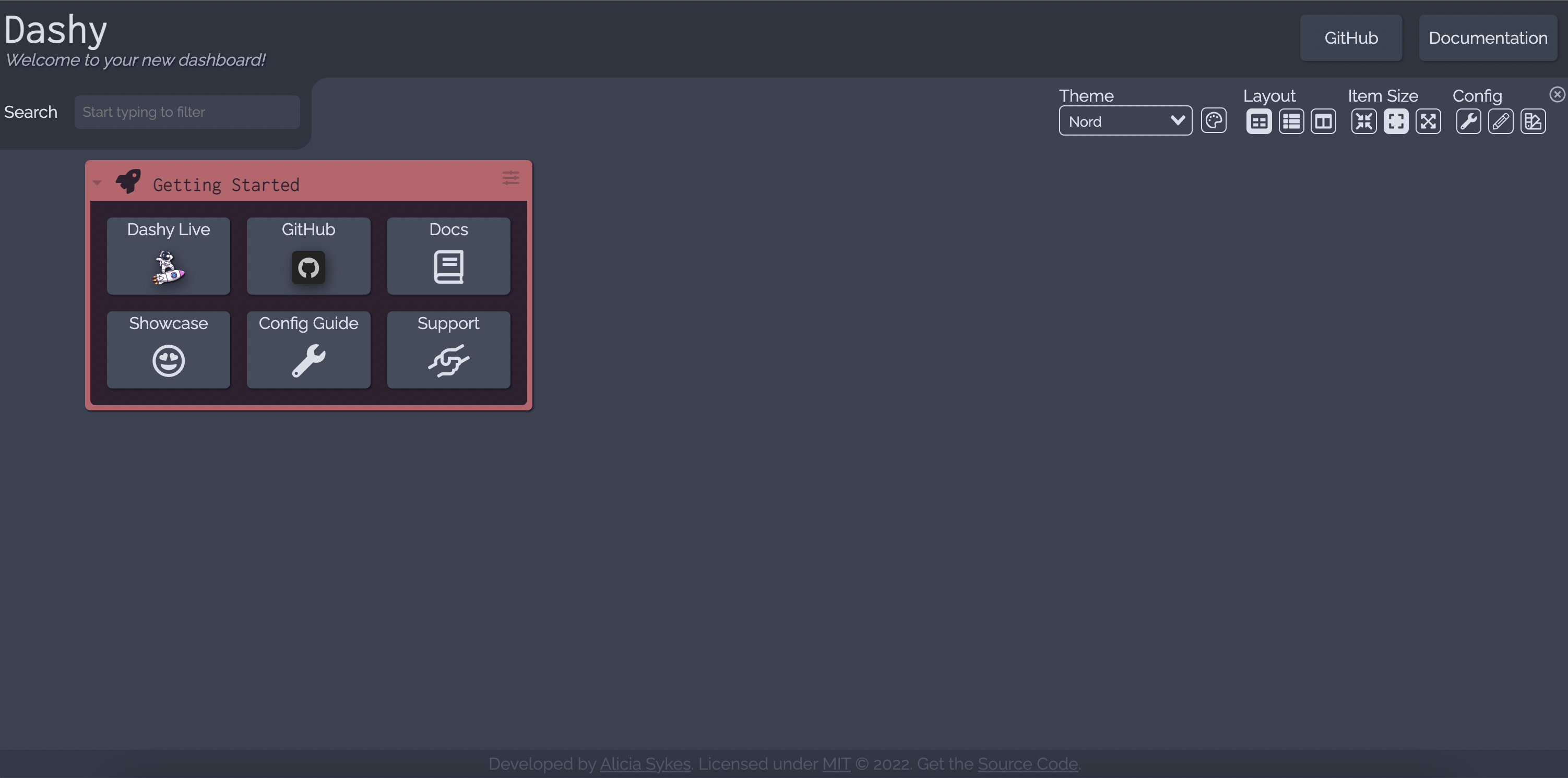 Dashy screenshot 1