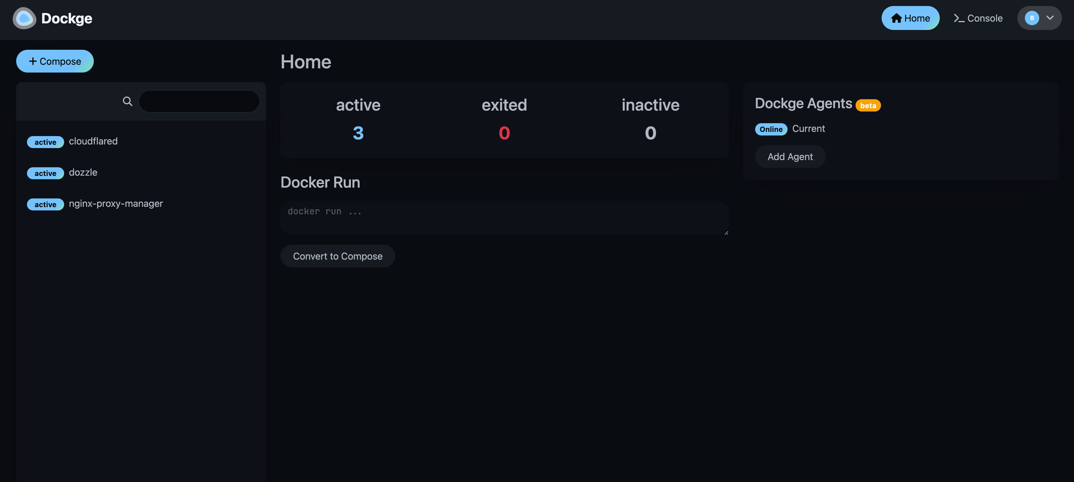 Dockge screenshot 1