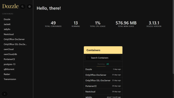 Dozzle screenshot 1