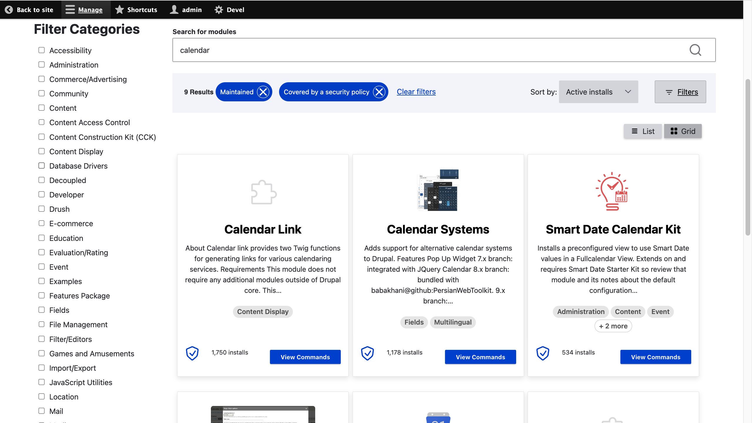 Drupal screenshot 1