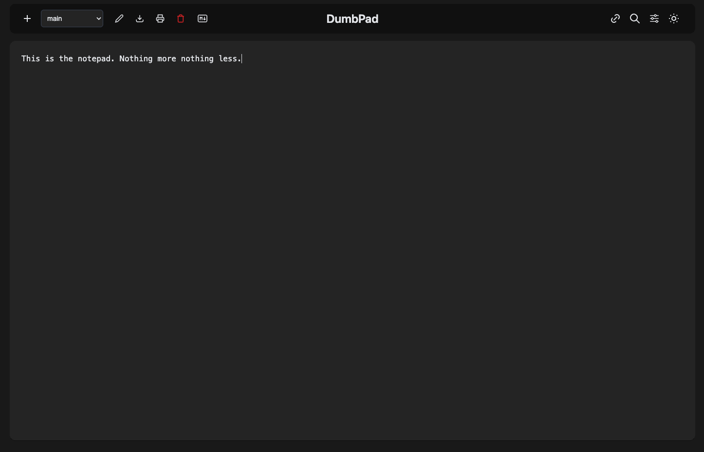 DumbPad screenshot 1