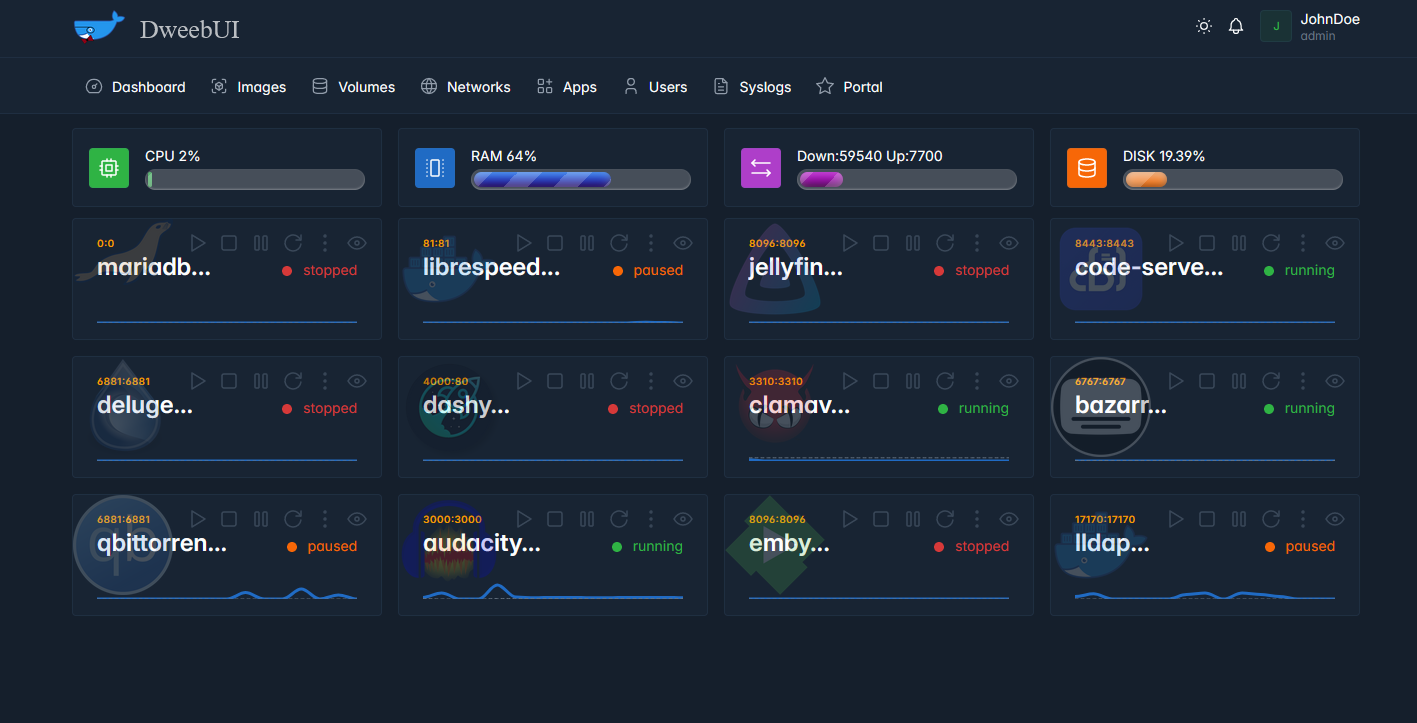DweebUI screenshot 1