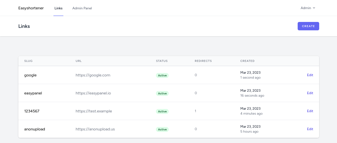 Easyshortener screenshot 1