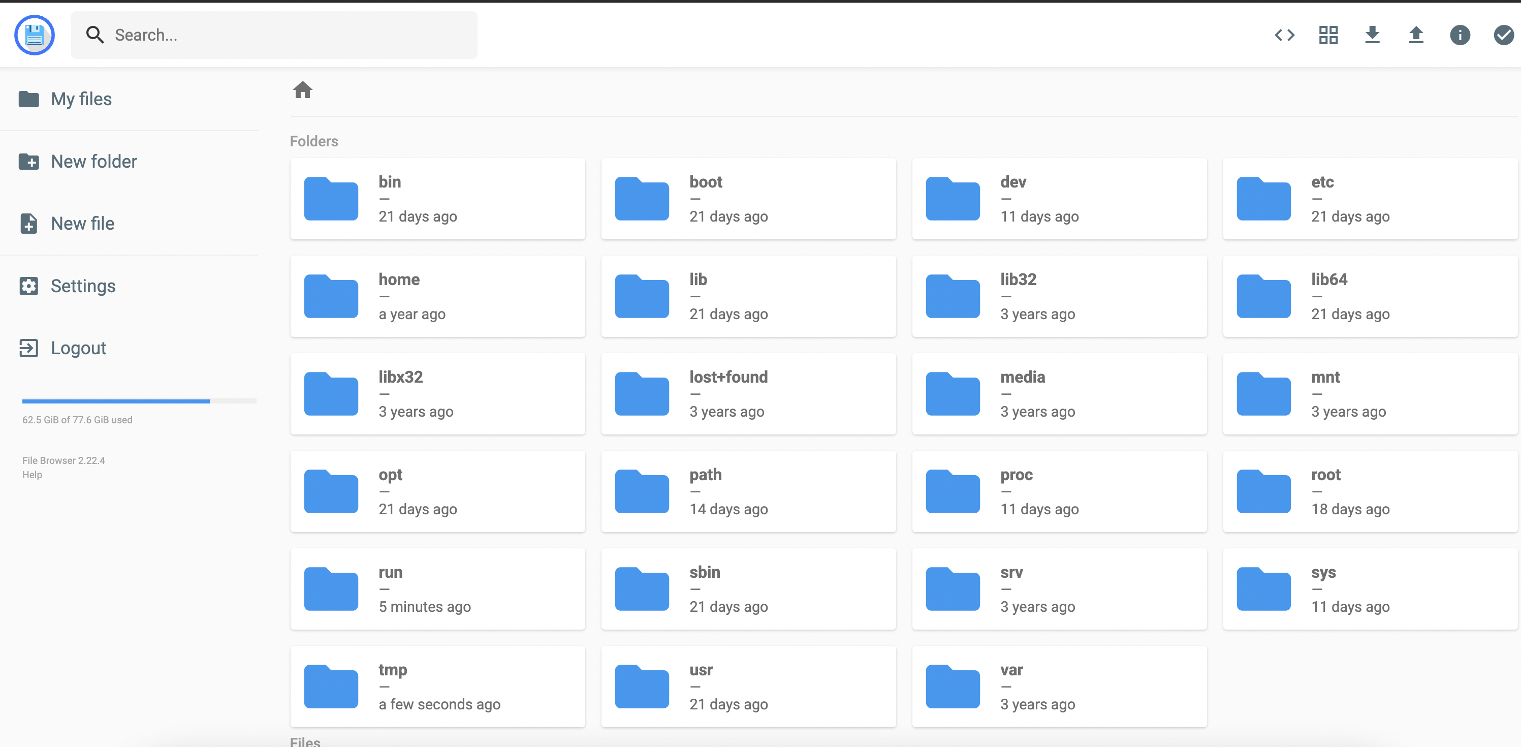 Filebrowser screenshot 1