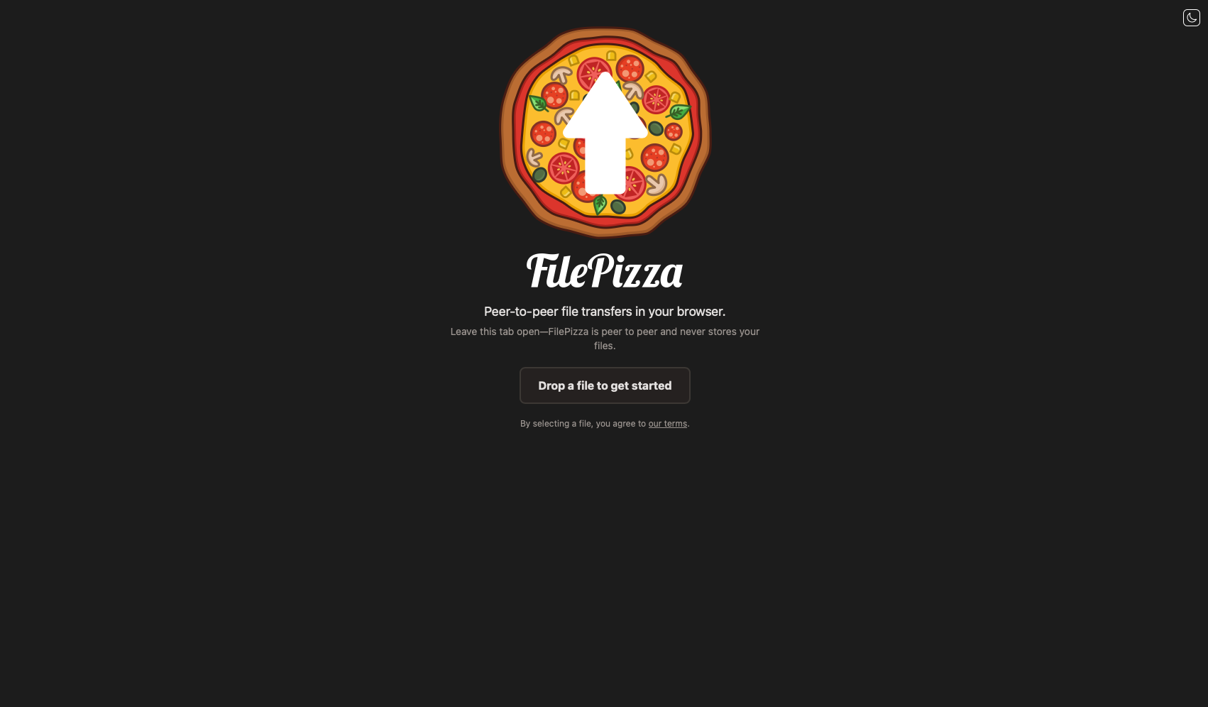 FilePizza screenshot 1