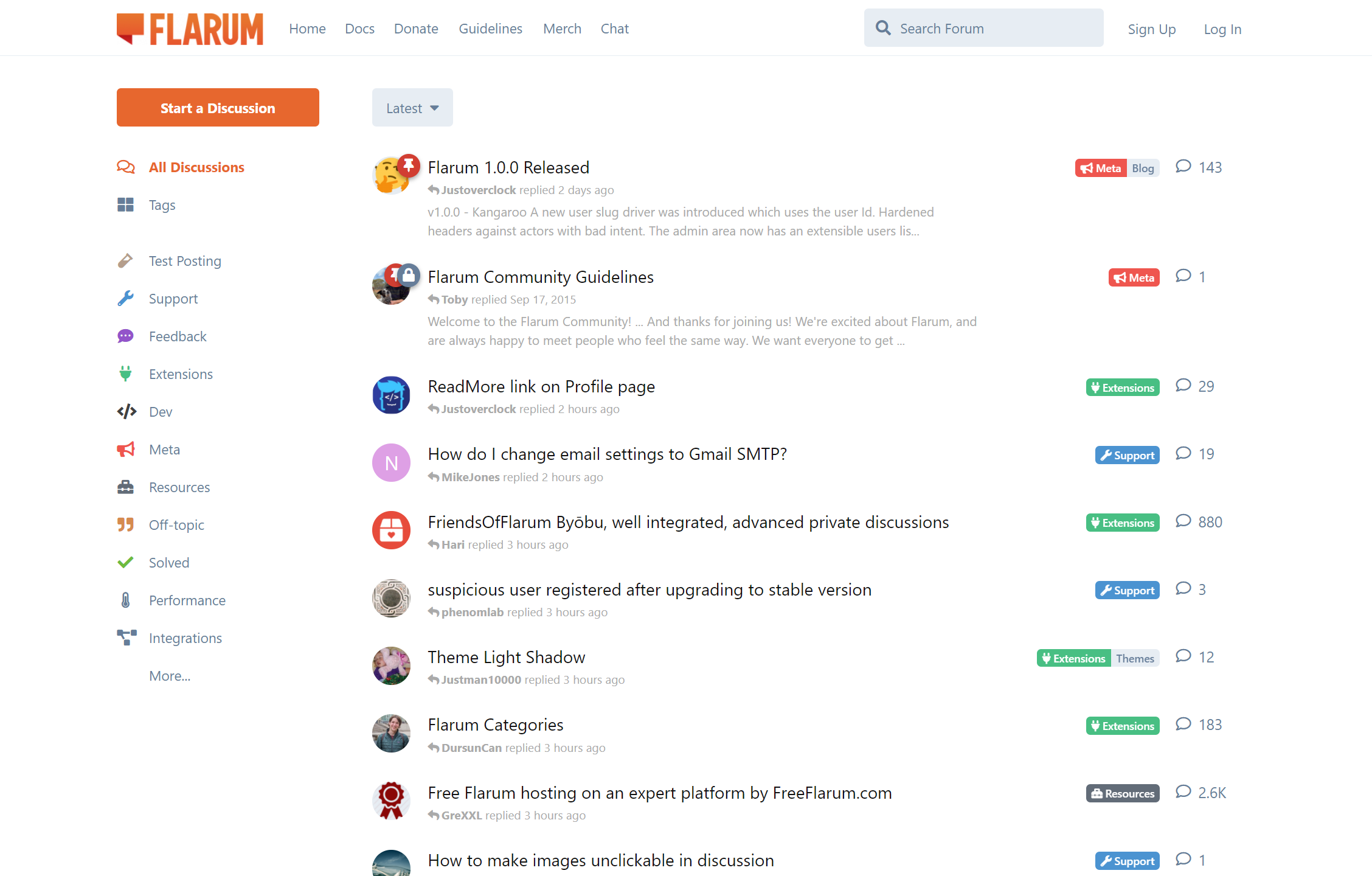 Flarum screenshot 1