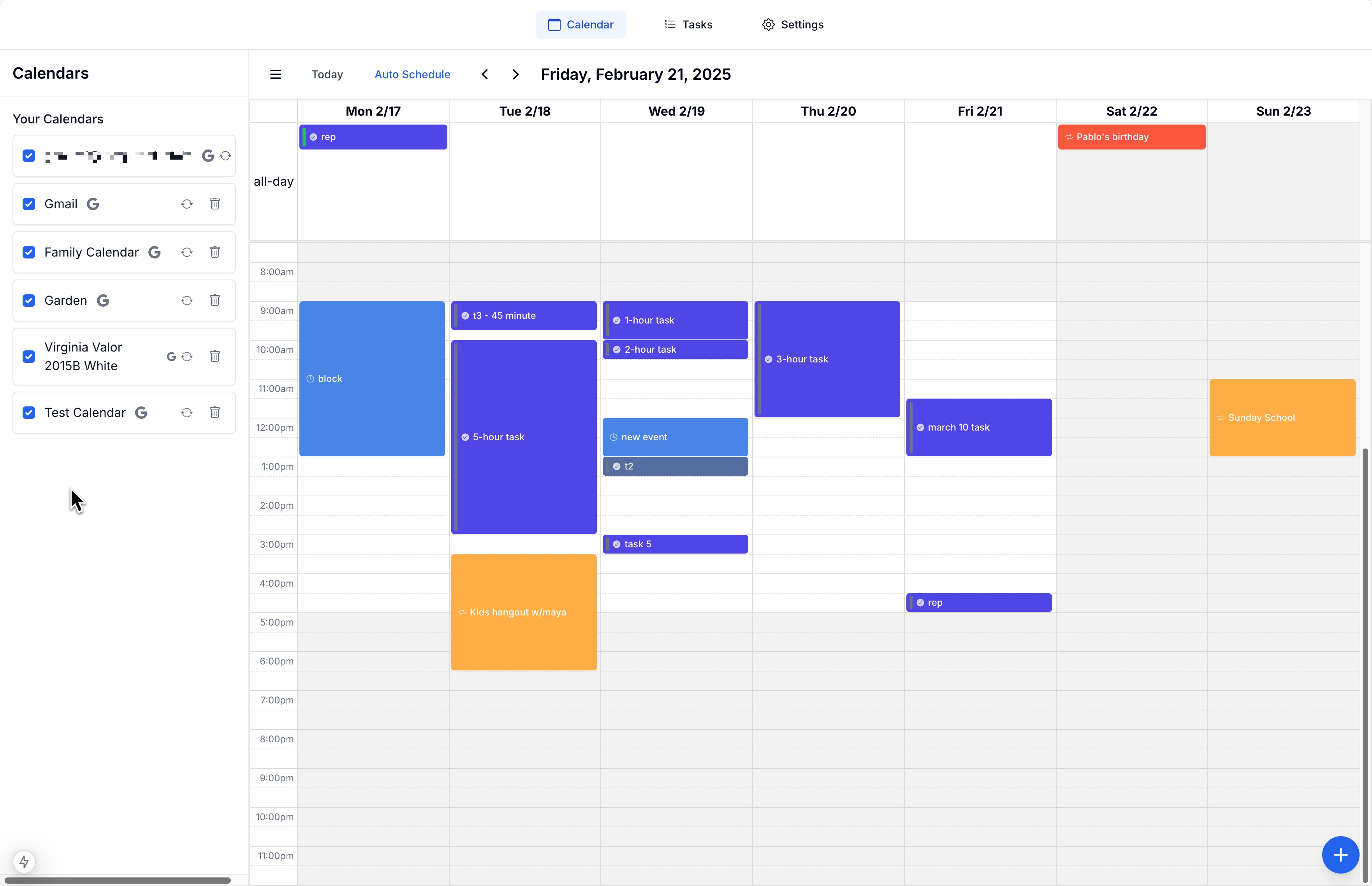 FluidCalendar screenshot 1