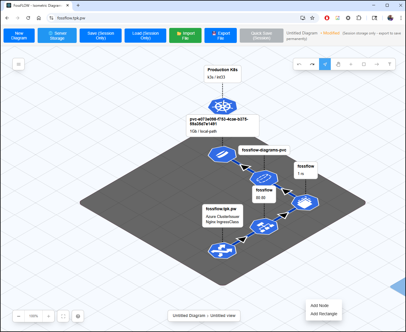 FOSSFlow screenshot 1