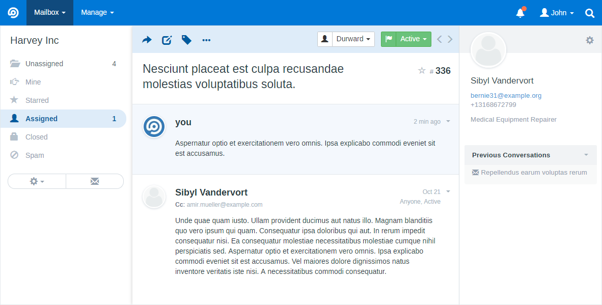 Freescout screenshot 2