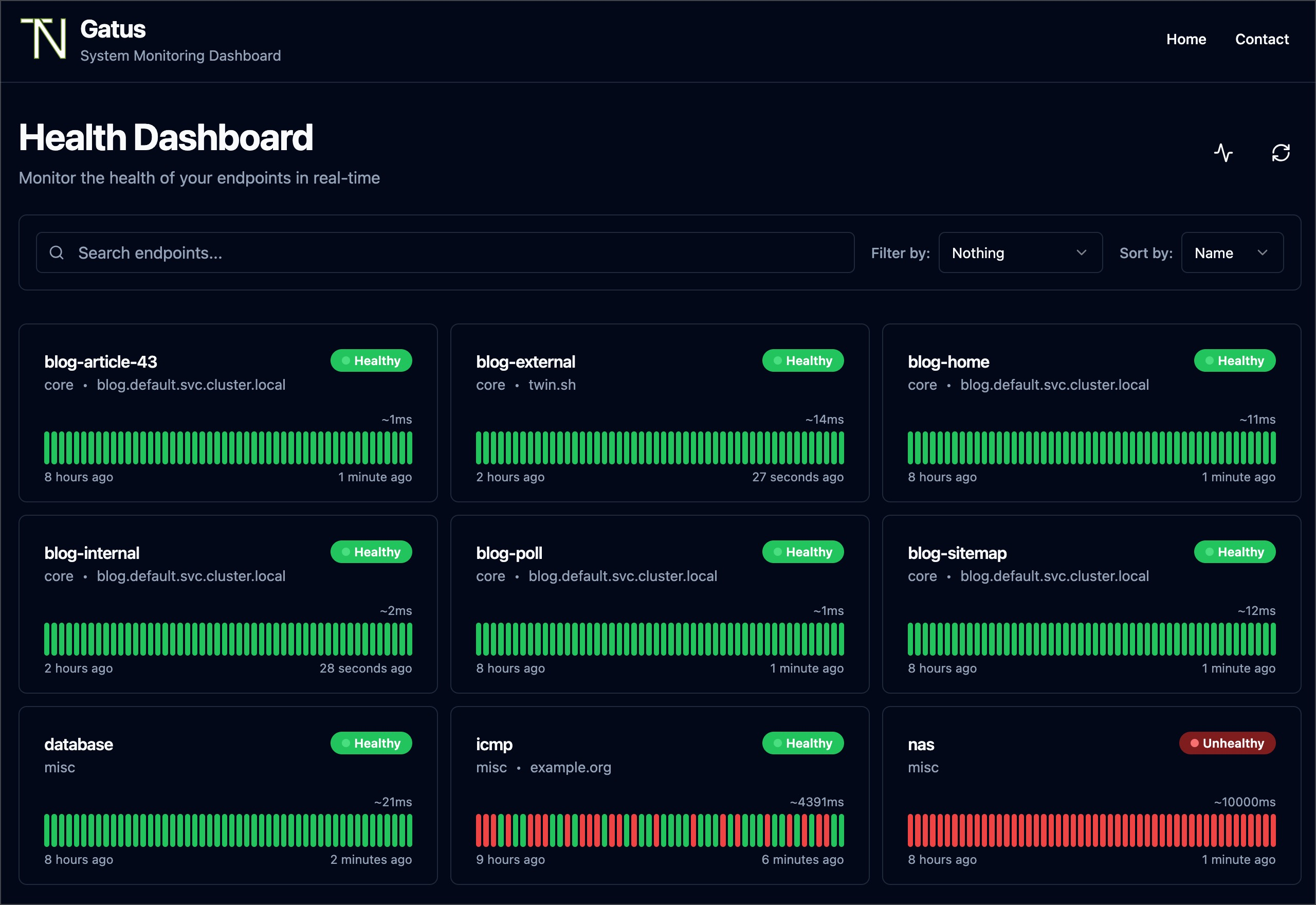 Gatus screenshot 1