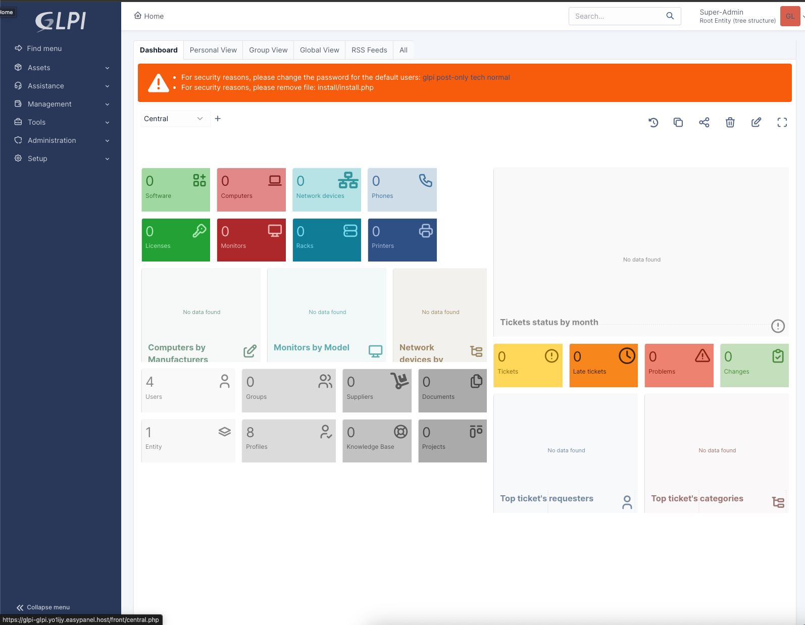 GLPI screenshot 1