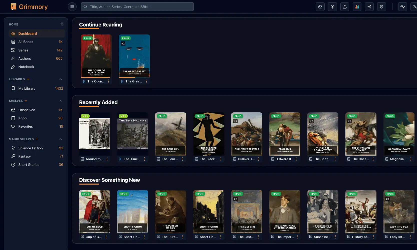 Grimmory screenshot 1