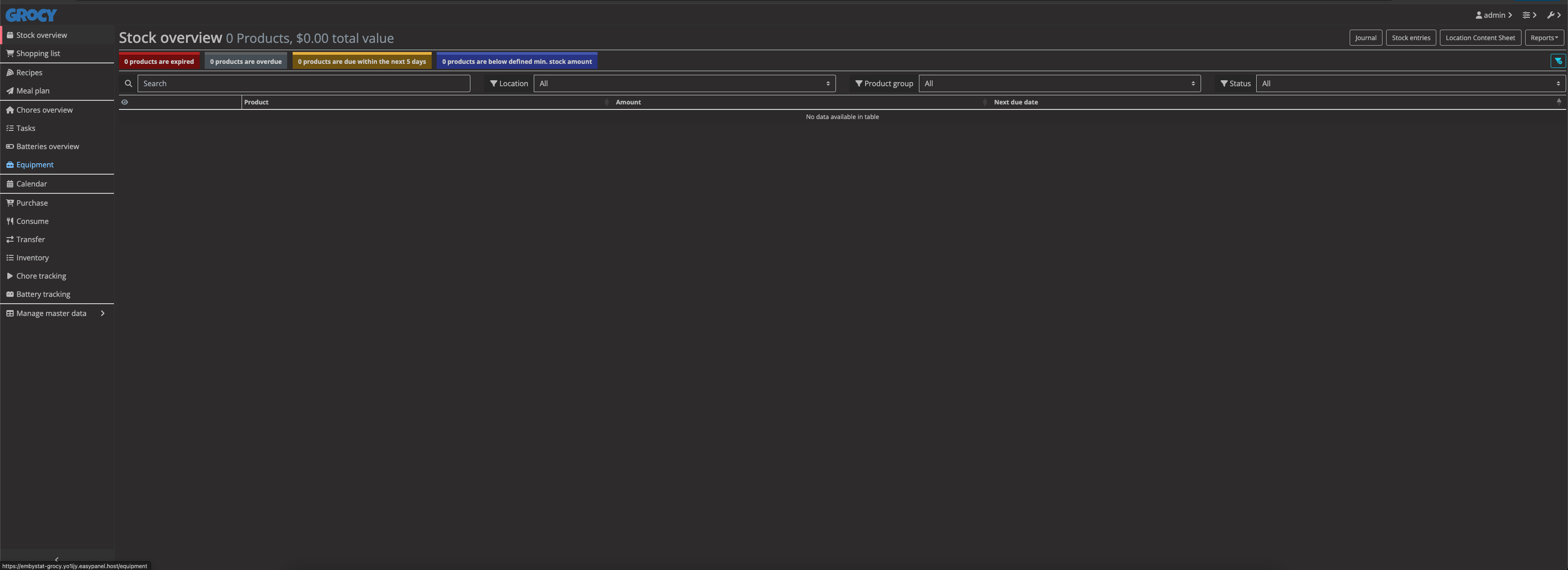 Grocy screenshot 1