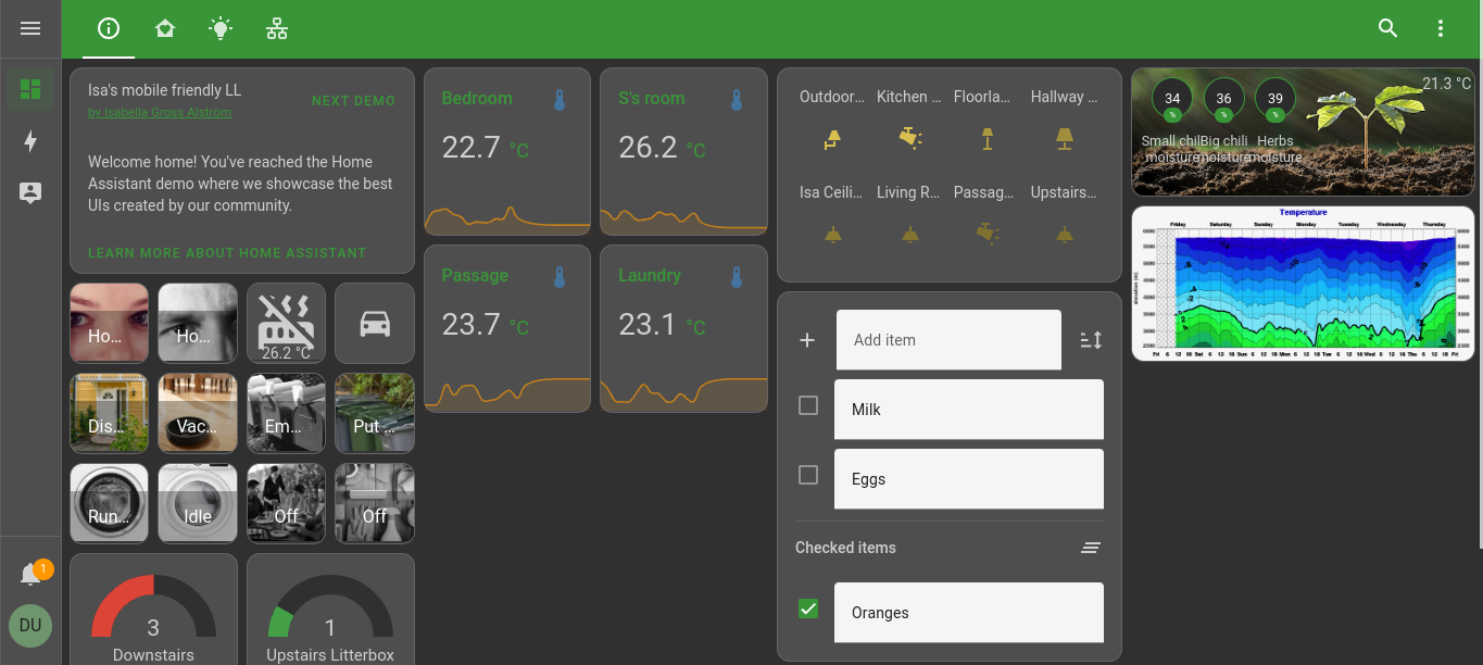 Home Assistant screenshot 1