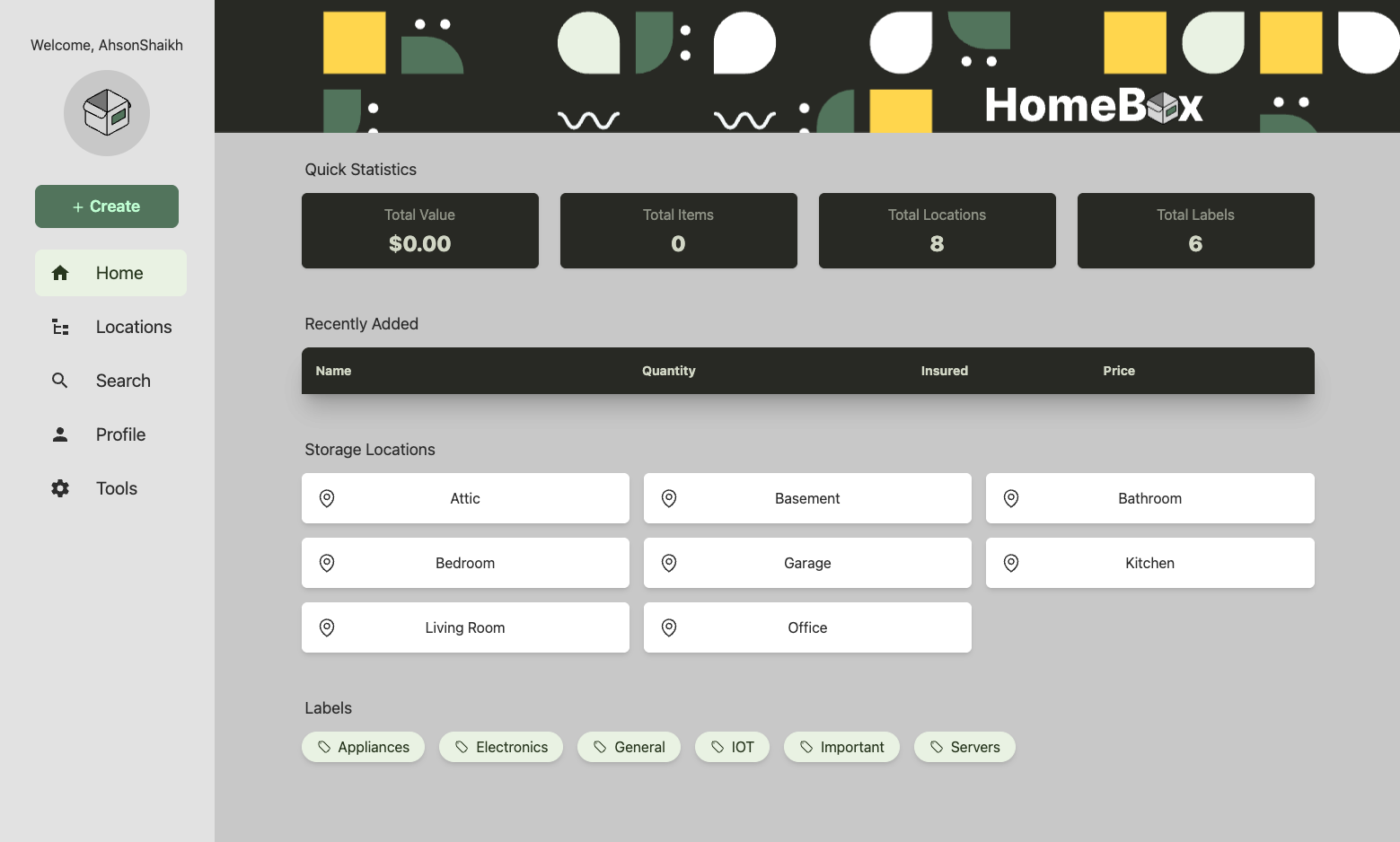 Homebox screenshot 1