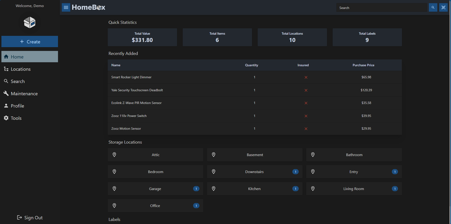 Homebox screenshot 2