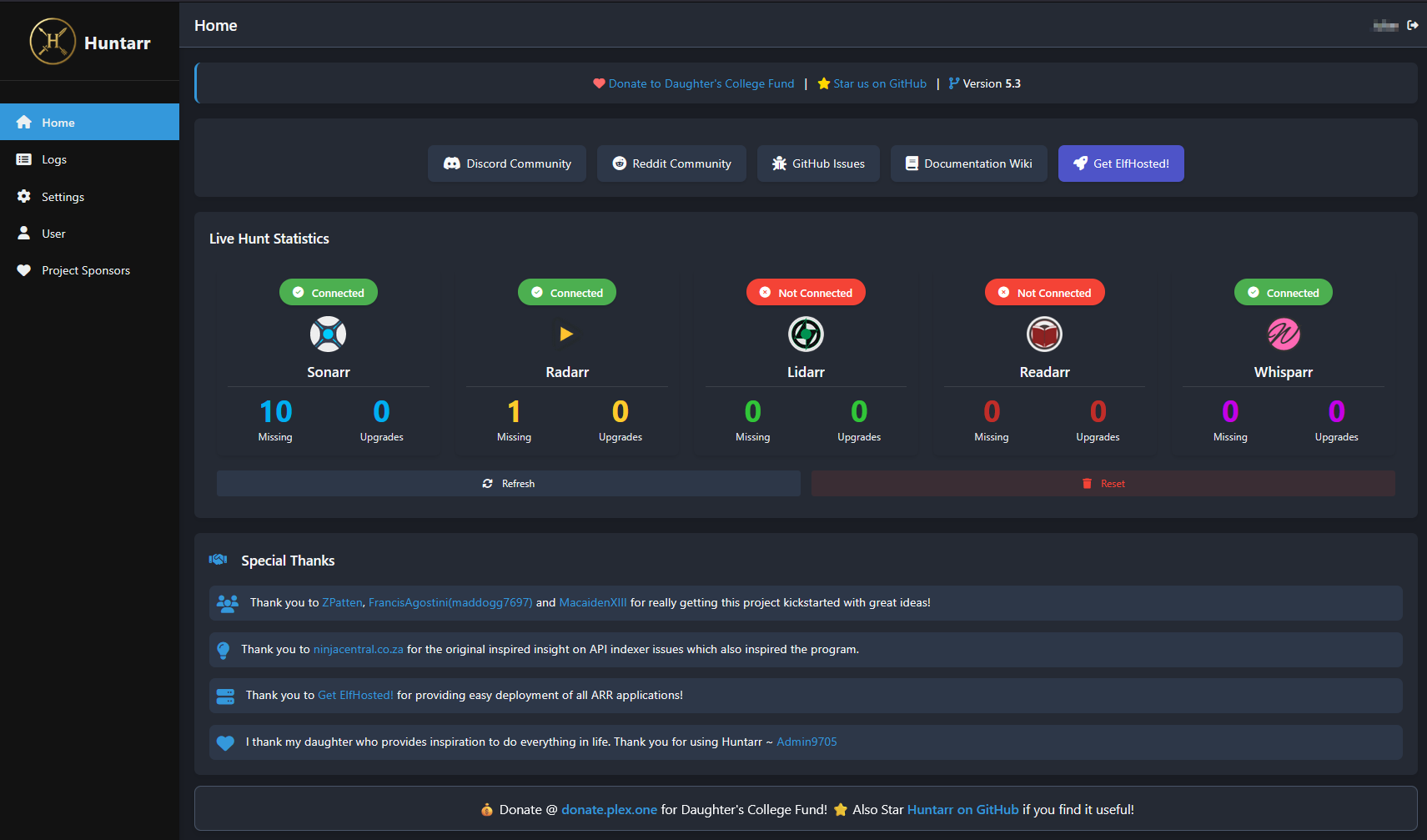 Huntarr screenshot 1