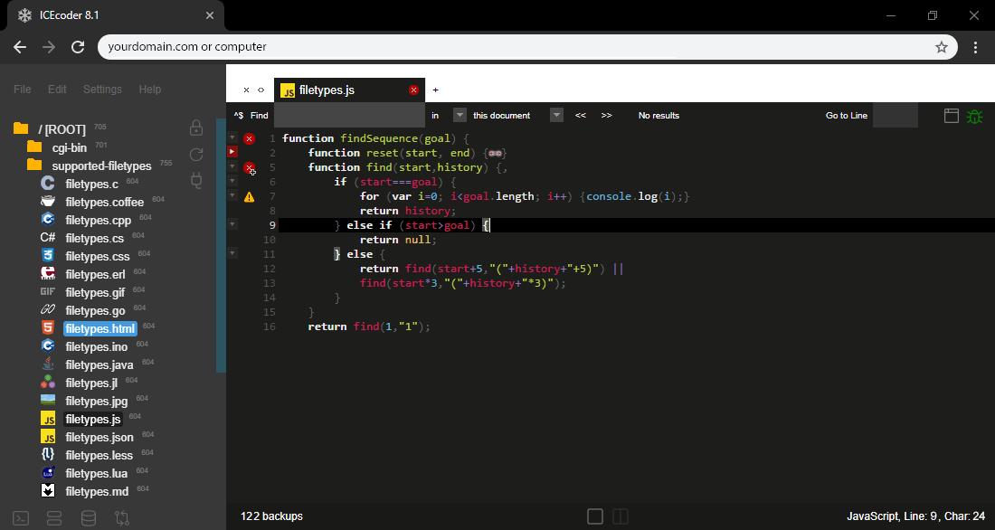 ICEcoder screenshot 1