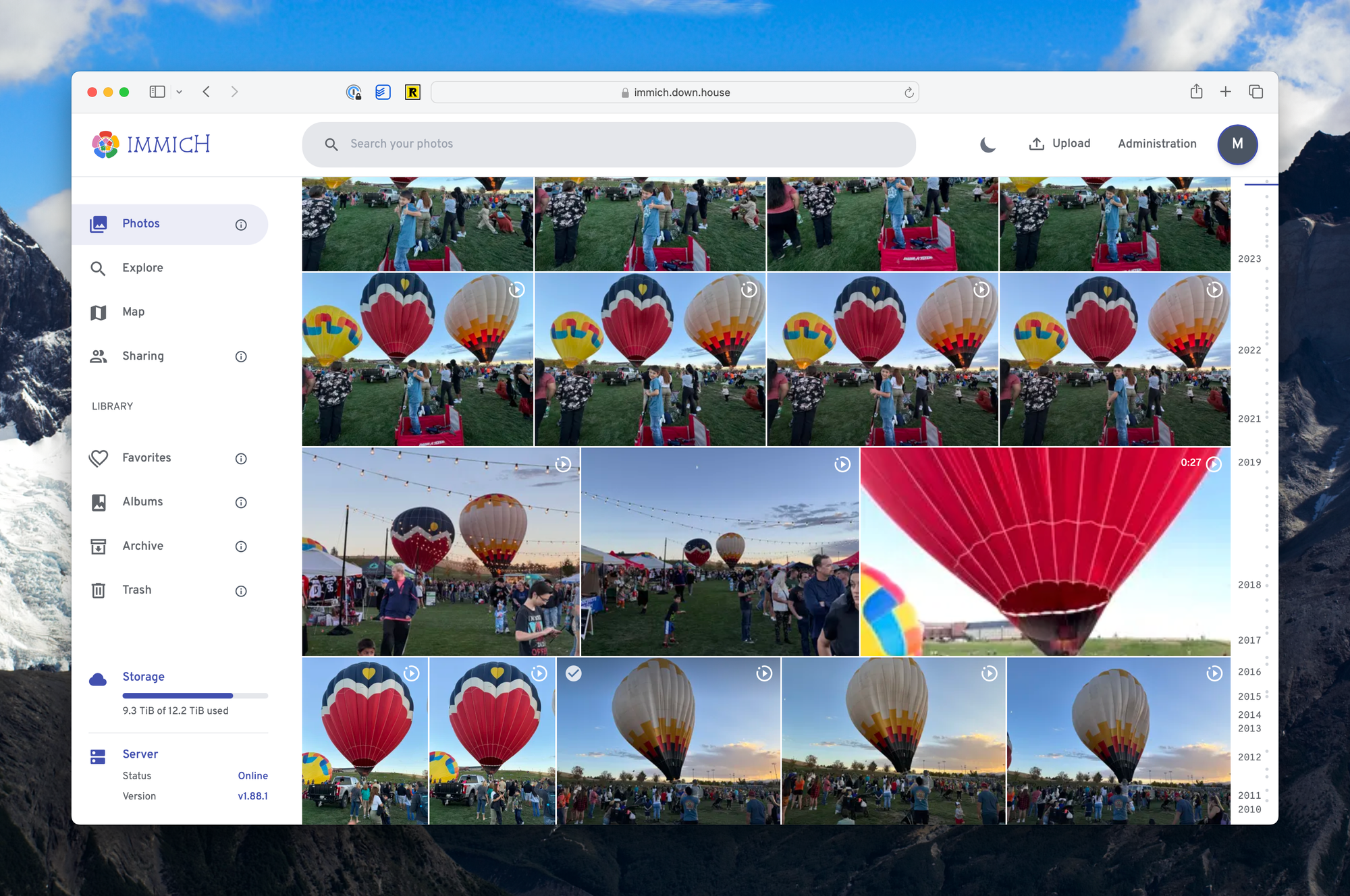 Immich screenshot 1
