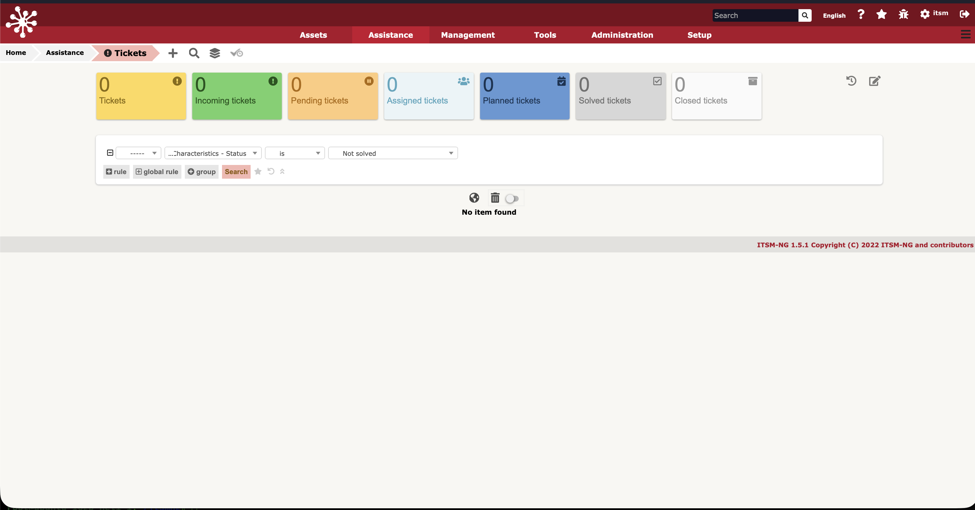 ITSM-NG screenshot 1