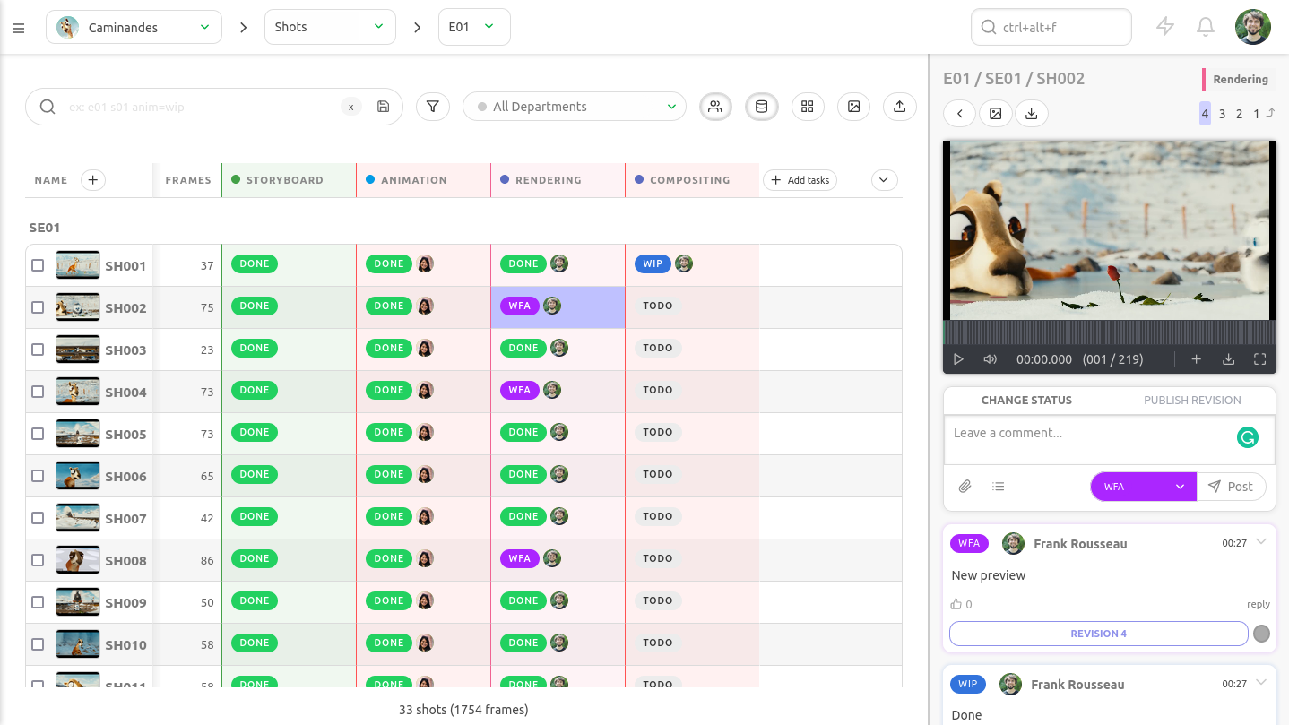 Kitsu screenshot 1