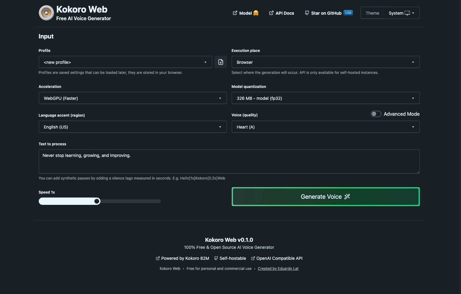 Kokoro screenshot 1