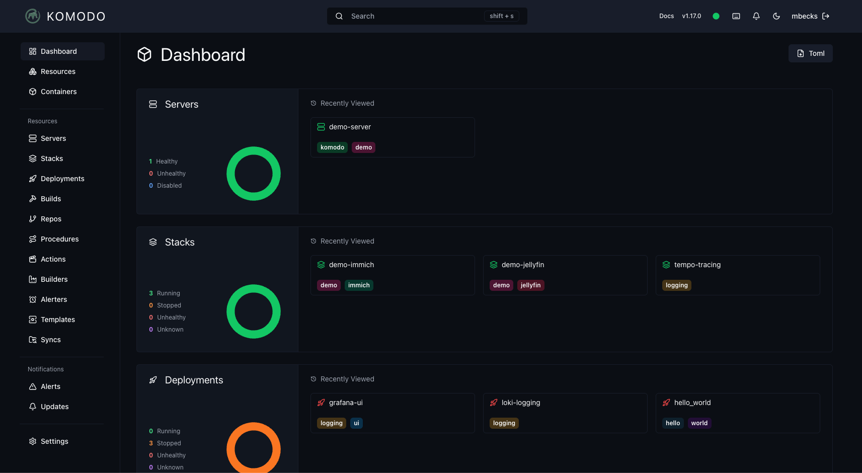 Komodo screenshot 1
