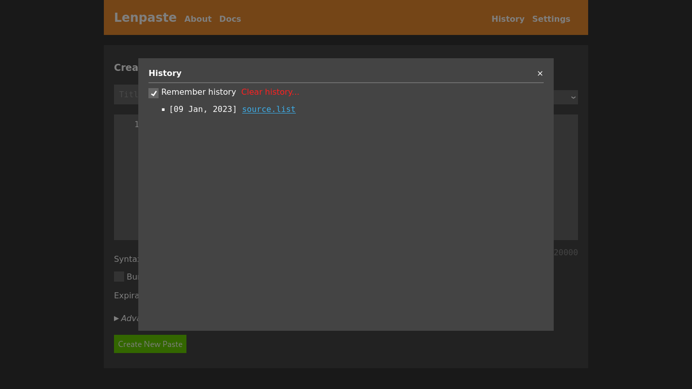 Lenpaste screenshot 2