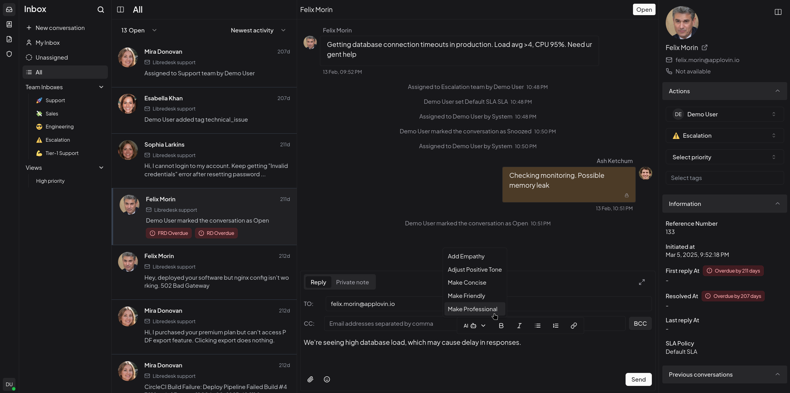 Libredesk screenshot 1