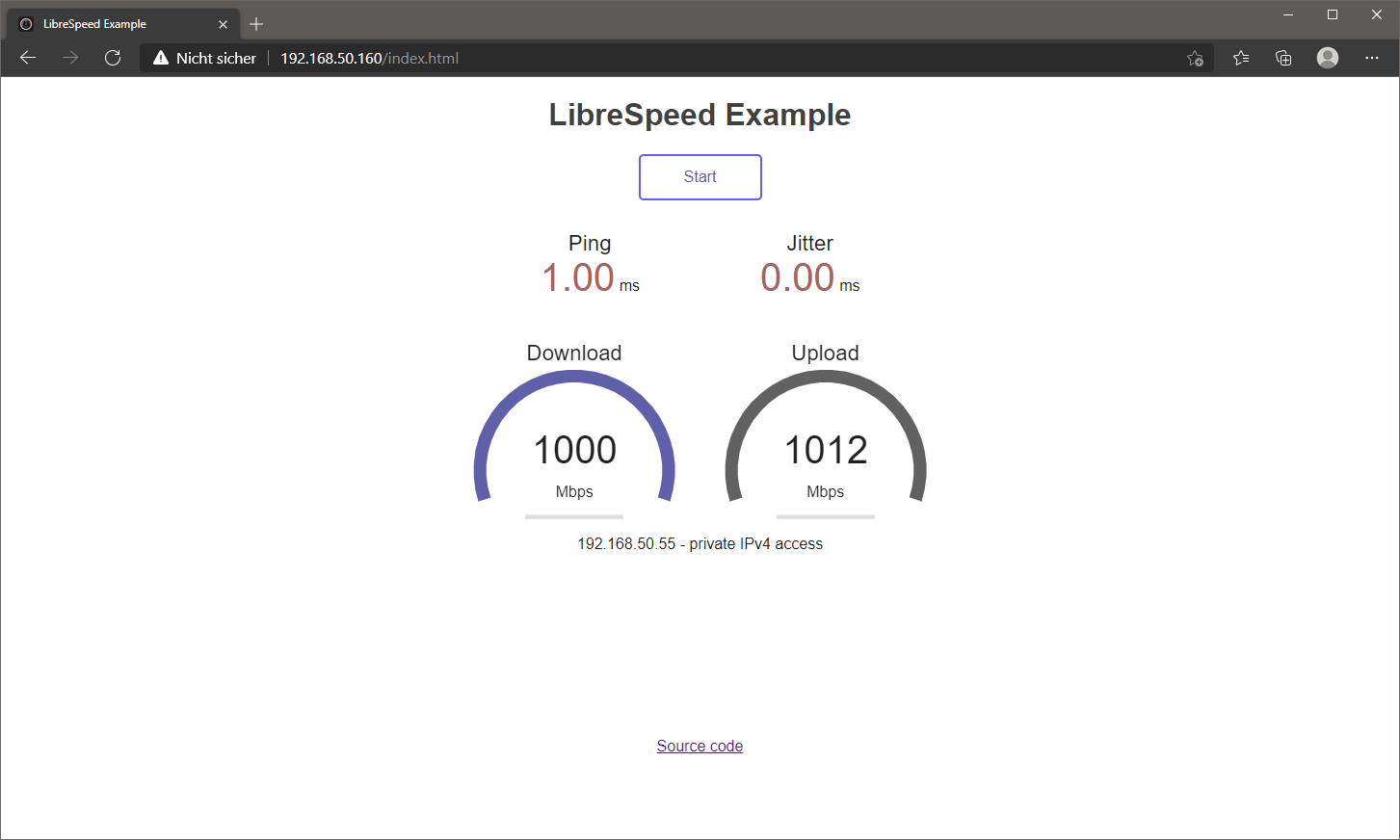 LibreSpeed screenshot 1